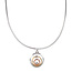 Weißgoldener Reif mit Diamant-Anhänger 14 Karat