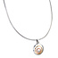 Weißgoldener Reif mit Diamant-Anhänger 14 Karat