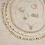 Goldener Choker mit Diamant 42 cm 18 Karat