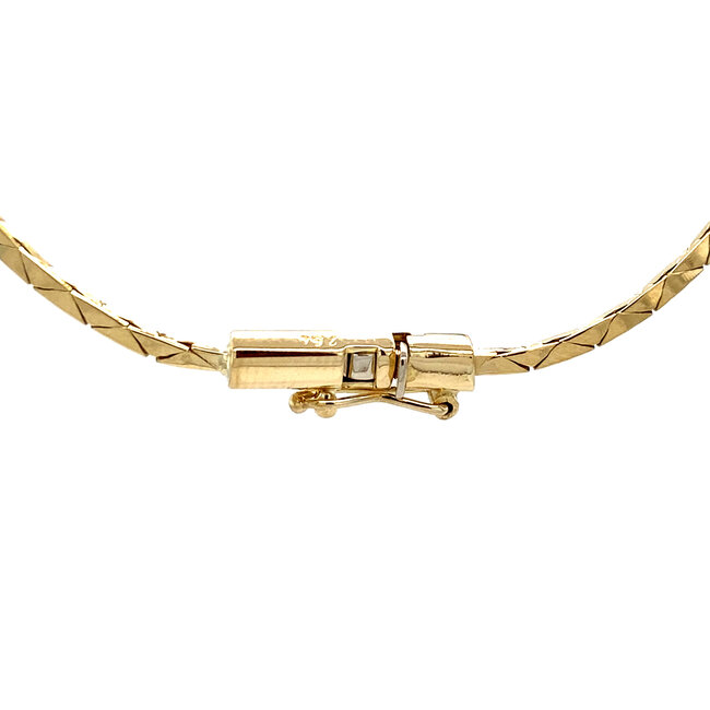 Gold choker with diamond 42 cm 18 karat