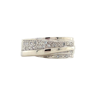 Witgouden ring met diamant 14 karaat