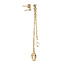 Gold stud earrings with pearl 14 kt