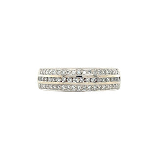 Bicolour gouden ring met diamant 14 krt