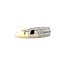 Bicolour gold ring with diamond 14 kt