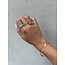 Bicolour gold ring with diamond 14 kt