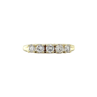 Gold ring with diamond 14 kt