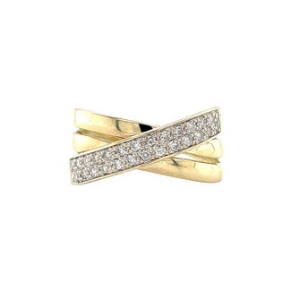 Gouden ring met diamant 14 krt