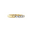 Gold row ring with diamond 14 kt