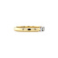 Gold row ring with diamond 14 kt