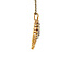 Golden heart pendant with diamond 18 kt