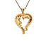 Golden heart pendant with diamond 18 kt