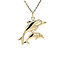 Gold dolphin pendant 14 kt