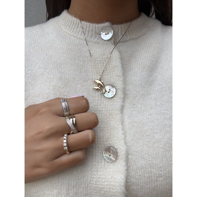 Goldener Delphin-Anhänger 14 kt