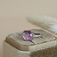 White gold ring with tourmaline and diamond 18 carat
