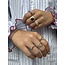 Gouden ring met granaat 14 karaat