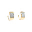 Gouden klapcreolen met diamant 14 krt