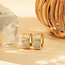 Gouden klapcreolen met diamant 14 krt