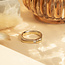Bicolour gouden ring met diamant 14 krt