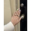 Bicolour gouden ring met diamant 14 krt