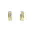 Bicolour gold hinged hoop earrings 14 kt