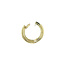 Bicolour gold hinged hoop earrings 14 kt