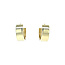 Bicolour gold hinged hoop earrings 14 kt