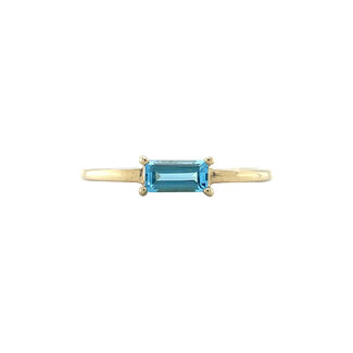 Solitaire ring with Topaz 9 kt