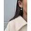 Goldohrstecker mit Perle und Diamant 18 Karat