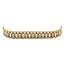 Gouden rolex armband met zirkonia 19.5 cm 14 krt