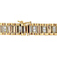 Gouden rolex armband met zirkonia 19.5 cm 14 krt