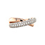 Rose gold ring with diamond 14 kt