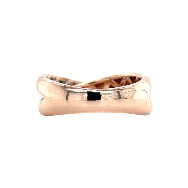 Roségoldener Ring mit Diamant 14 kt
