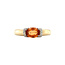 Gouden ring met Spessartiet en diamant 14 krt
