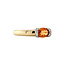Gouden ring met Spessartiet en diamant 14 krt