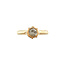 Gold solitaire ring with rose diamond 14 kt