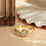 Gold solitaire ring with rose diamond 14 kt