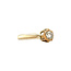 Gold solitaire ring with rose diamond 14 kt