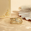 Gold ring with diamond 14 kt