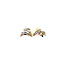 Tricolor gold stud earrings 14 crt