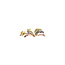 Tricolor gold stud earrings 14 crt