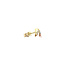 Tricolor gold stud earrings 14 crt
