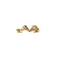 Tricolor gold stud earrings 14 crt