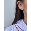 Tricolor gold stud earrings 14 crt