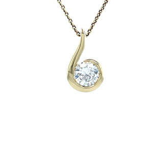 Gouden hanger met zirkonia 14 krt