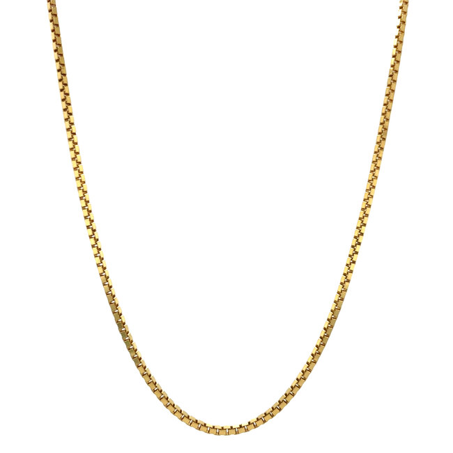 Goldene Länge Halskette Venezianisch 61 cm 14 Karat