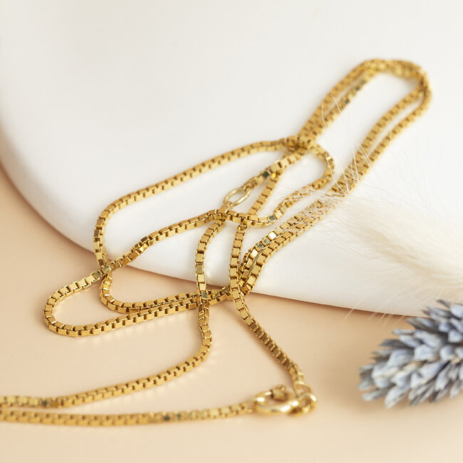 Gold length necklace venetian 61 cm 14 karat