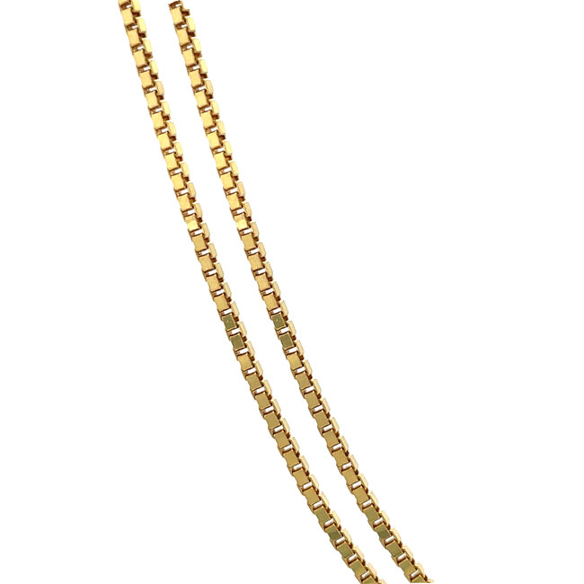 Gold length necklace venetian 61 cm 14 karat