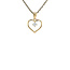 Gouden hart hanger met zirkonia 14 karaat