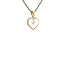 Gouden hart hanger met zirkonia 14 karaat