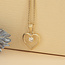 Gouden hart hanger met zirkonia 14 karaat